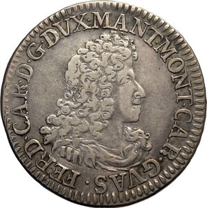 obverse: Mantova, Ferdinando Carlo Gonzaga/Nevers (1669-1707), Scudo 1703, Rara MIR-731 Ag 40,5 mm 25,45 g, BB+
				