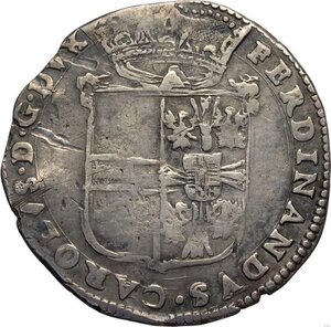 obverse: Mantova, Ferdinando Carlo Gonzaga/Nevers (1669-1707), Mezzo Scudo 1680, RR MIR-732 Ag 34,5 mm 10,00 g, abrasioni sul taglio forse di vecchia montatura altrimenti BB
				