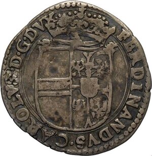 obverse: Mantova, Ferdinando Carlo Gonzaga/Nevers (1669-1707), Quarto di Scudo 1675, RR MIR-737 Ag 29 mm 4,92 g, BB
				