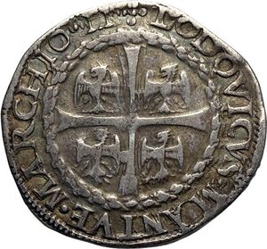 obverse: Mantova, Ludovico III Gonzaga (1445-1478), Mezzo Testone, RR MIR-393 Ag 22 mm 3,59 g, BB
				