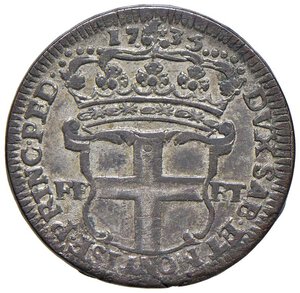 reverse: Carlo Emanuele III (1730-1755) 5 Soldi 1735 - Nomisma 34 MI (g 4,68) NC. BB+/qSPL