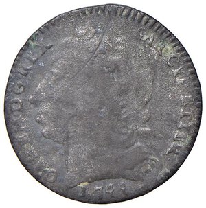 obverse: Carlo Emanuele III (1730-1773) 2,6 Soldi 1744 - Nomisma 55  MI (g 3,19) NC. MB/qBB