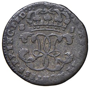 reverse: Carlo Emanuele III (1730-1773) Soldo 1740 - Nomisma 64 MI (g 1,52) R. BB