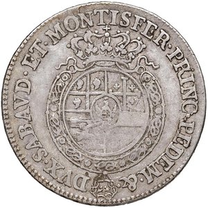 reverse: Carlo Emanuele III (1730-1773) Mezzo scudo 1755 - Nomisma 159 AG (g 17,31) R Modeste macchie. MB