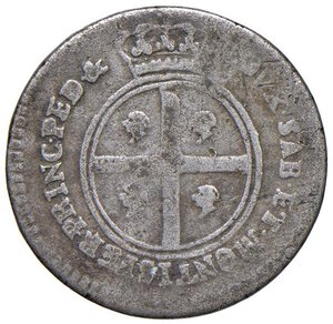 reverse: Carlo Emanuele III (1755-1773) Monetazione per la Sardegna - Mezzo Reale 1770 - Nomisma 260 MI (g 2,38) R. qBB