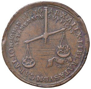 reverse: Carlo Emanuele III (1730-1773) Medaglia 1746 Liberazione della città di Alessandria - UdS 6 CU (g 9,76). BB-SPL