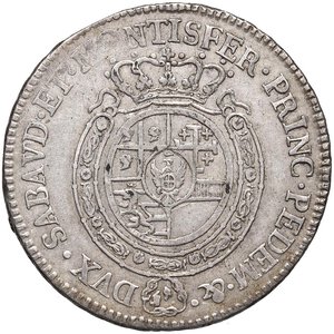 reverse: Vittorio Amedeo III (1773-1796) Mezzo scudo 1780 - Nomisma 334; MIR 988h AG (g 17,46). BB