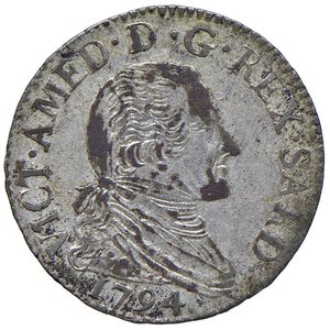 obverse: Vittorio Amedeo III (1773-1796) 10 Soldi 1794 - Nomisma 368 MI (g 2,49). BB-SPL