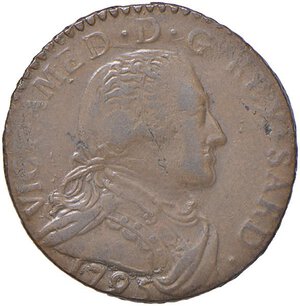 obverse: Vittorio Amedeo III (1773-1796) 5 Soldi 1795 - Nomisma 382 CU. BB/SPL