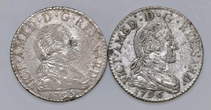 obverse: Vittorio Amedeo III (1773-1796) Lotto di 2 monete da 20 soldi: 1795-1796 - Nomisma 364;365  MI. Come da foto