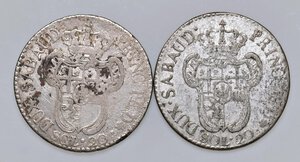 reverse: Vittorio Amedeo III (1773-1796) Lotto di 2 monete da 20 soldi: 1795-1796 - Nomisma 364;365  MI. Come da foto