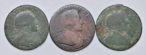 obverse: Vittorio Amedeo III (1773-1796) Lotto di 3 monete da 5 soldi - CU. Come da foto