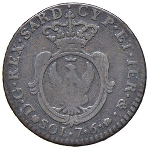 reverse: Carlo Emanuele IV (1796-1802) 7,6 Soldi 1799 - Nomisma 486 MI (g 4,64) R. MB