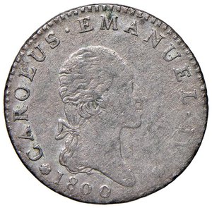 obverse: Carlo Emanuele IV (1796-1802) 7,6 Soldi 1800 - Nomisma 487 MI (g 3,93) R. BB+