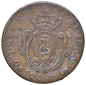 reverse: Carlo Emanuele IV (1796-1802) 7,6 Soldi 1800 - MIR CU (g 4,74) RR Rame. qBB