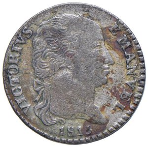 obverse: Vittorio Emanuele I (1802-1821) 2,6 Soldi 1815 - Nomisma 503 MI R. BB-SPL