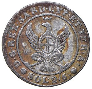 reverse: Vittorio Emanuele I (1802-1821) 2,6 Soldi 1815 - Nomisma 503 MI R. BB+