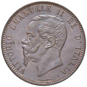 obverse: Vittorio Emanuele II (1861-1878) 10 Centesimi 1866 H - Nomisma 944 CU. FDC