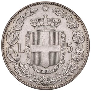 reverse: Umberto I (1878-1900) 5 Lire 1878 - Nomisma 992 AG RR Pesantemente lucidato. BB