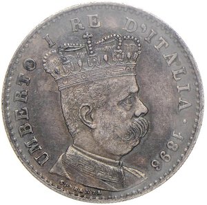 obverse: Umberto I (1878-1900) Eritrea - Lira 1896 - Nomisma 1043 AG Intensa patina. SPL