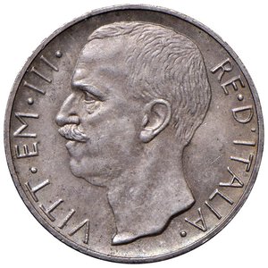 obverse: Vittorio Emanuele III (1900-1946) 10 Lire 1927* - Nomisma 1110 AG Minimi colpetti al bordo. qFDC