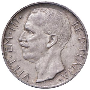 obverse: Vittorio Emanuele III (1900-1946) 10 Lire 1927* - Nomisma 1110 AG Minimi graffietti al D/. Colpetto al bordo. SPL+