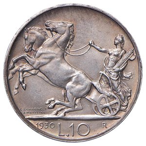 reverse: Vittorio Emanuele III (1900-1946) 10 Lire 1930 - Nomisma 1116 AG. SPL+/qFDC