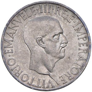 obverse: Vittorio Emanuele III (1900-1946) 10 Lire 1936 - Nomisma 1121 AG Delicata patina. FDC