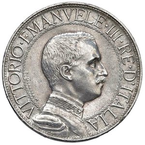 obverse: Vittorio Emanuele III (1900-1946) 2 Lire 1910 - Nomisma 1159 AG Segnetto al D/, leggermente lucidata. SPL+