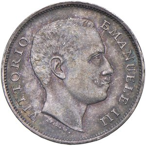 obverse: Vittorio Emanuele III (1900-1946) Lira 1907 - Nomisma 1197 AG. SPL-qFDC