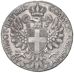 reverse: Vittorio Emanuele III (1900-1946) Eritrea - Tallero 1918 - Nomisma 1412 AG Colpetto al bordo. BB