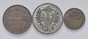 reverse: Vittorio Emanuele III (1900-1946) Lotto due monete ed una medaglietta. BB-SPL