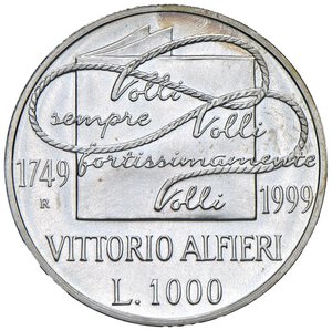 reverse: REPUBBLICA ITALIANA (1946-) 1.000 Lire 1999 - AG. FDC