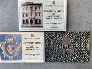 obverse: Repubblica: 2.000 Lire 1999 Museo Nazionale Romano, 10.000 Lire Tricolore, 1996 Proclamazione della Repubblica. Lotto di tre monete in confezione. FDC