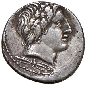 obverse: Anonime - Denario (86 a.C.) Testa di Apollo a d. -  R/ Giove su quadriga a d. - B. 226; Cr. 350A/2 AG (g 3,80). BB