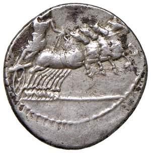 reverse: Anonime - Denario (86 a.C.) Testa di Apollo a d. -  R/ Giove su quadriga a d. - B. 226; Cr. 350A/2 AG (g 3,80). BB