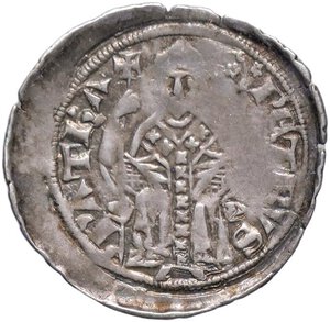 obverse: AQUILEIA Pietro Gerra Egizi da Ferentino (1299-1301) Denaro - Biaggi 159 AG (g 1,01) RR Sigillato qSPL da Massimo Malinpensa. BB