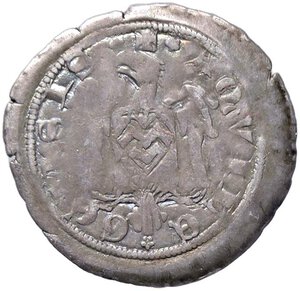 reverse: AQUILEIA Pietro Gerra Egizi da Ferentino (1299-1301) Denaro - Biaggi 159 AG (g 1,01) RR Sigillato qSPL da Massimo Malinpensa. BB