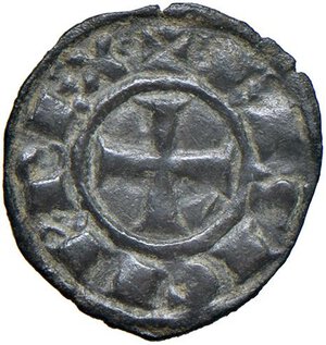 reverse: BRINDISI Corrado I (1250-1254) Denaro - MIR 301 MI (g 0,53). qSPL