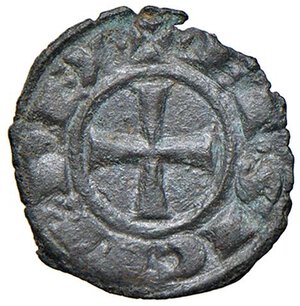 reverse: BRINDISI Corrado I (1250-1254) Denaro - MIR 301 MI (g 0,75). SPL