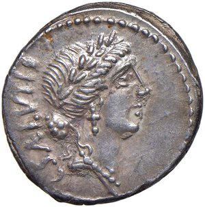 obverse: Acilia - Man. Acilius Glabrio - Denario (49 a.C.) Testa della Salute a d. - R/ La Salute stante a s. - B. 8; Cr. 442/1 AG (g 3,89). SPL