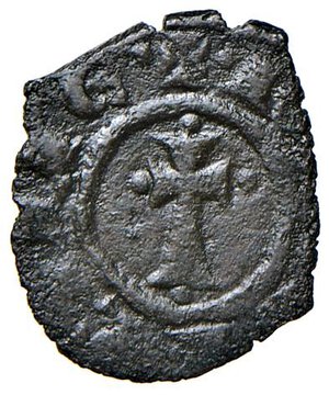 reverse: BRINDISI Carlo I d Angiò (1266-1278) Denaro - MIR 351 MI (g 0,72) RR. BB