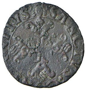 reverse: CARMAGNOLA Francesco di Saluzzo (1529-1537) Soldino - MIR 157 MI (g 0,99) RR Senza argentatura. BB