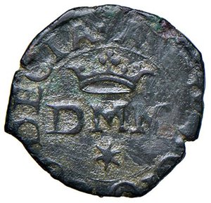 obverse: DESANA Agostino Tizzone (1559-1582) Quattrino 1581 - MIR 483 MI (g 0,95) R Con cartellino di vecchia raccolta. qBB