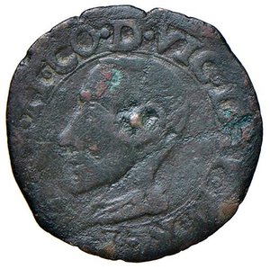 obverse: DESANA Delfino Tizzone (1583-1598) Quattrino - MIR 521 var. MI (g 0,61) R Con cartellino di vecchia raccolta. MB