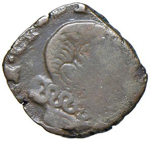 obverse: DESANA Carlo Giuseppe Francesco Tizzone (1641-1676) Contraffazione del quattrino di Milano - cfr. MIR 602 CU (g 1,42) Leggermente poroso, classificazione incerta ma comunque interessante da inserire nella vasta varietà di questa tipologia. MB