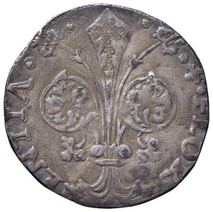 obverse: FIRENZE Repubblica - Carlino 1505, I semestre, Filippo di Niccolò di Andrea Sacchetti con F sopra - Bernocchi 3503 (un solo esemplare citato in collezione privata con questo stemma) AG (g 2,80) RR Poroso, ondulazione del tondello. BB