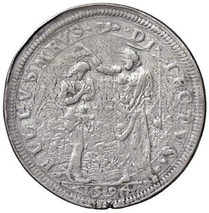 reverse: FIRENZE Ferdinando I (1587-1609) Piastra 1594 - MIR 224/7 AG (g 32,10) R Con cartellino da vecchia raccolta. qMB