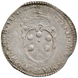 obverse: FIRENZE Ferdinando I (1587-1609) Giulio 1602 - MIR 234/2 (indicato R/3) AG (g 3,02) RRR. BB+