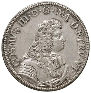 obverse: FIRENZE Cosimo III (1670-1723) Testone 1676 - MIR 322/2 AG (g 8,89) RR. SPL/SPL+